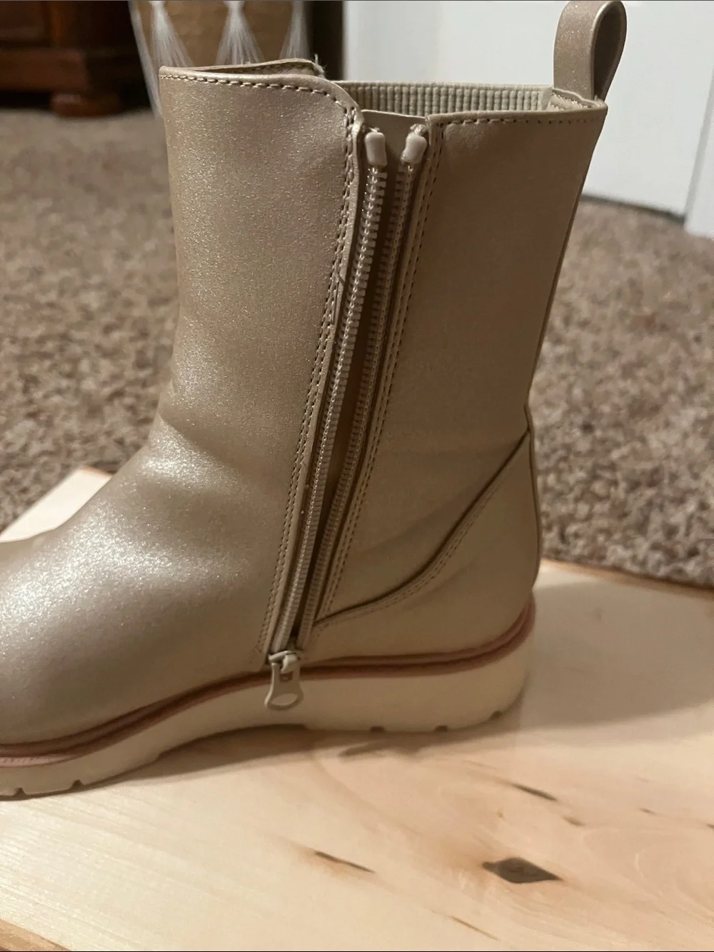 Art Class Girls Gold Shimmer Boots